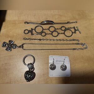 Brighton Silver Jewelry Lot EUC